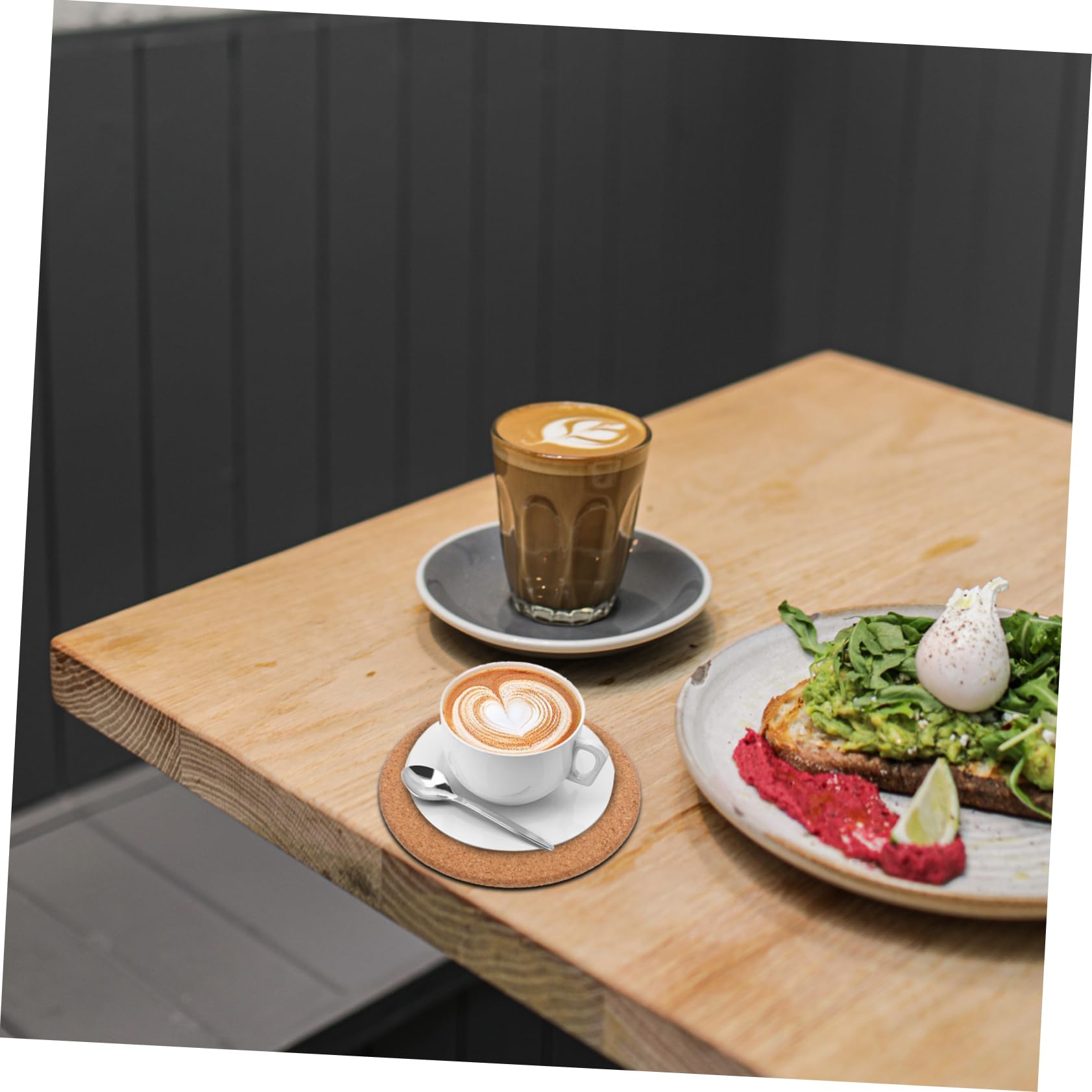 Amosfun Rond en Liège 30 Pièces De Tasse en Liège sous-Verres Résistants Chaleur Dessous De Verre en Sets De Table en sous- en De Tasses à