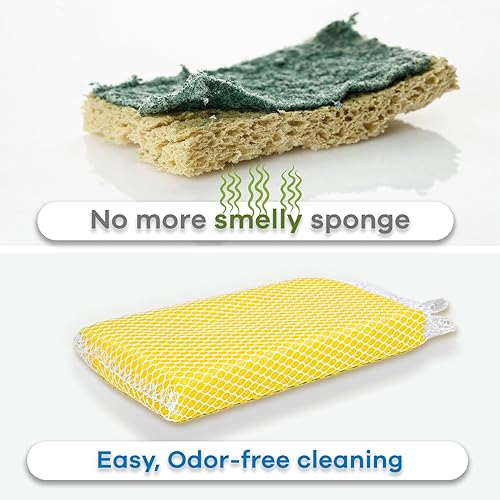 Miniatura 3 de NuValu Esponjas de malla multiusos para limpieza de cocina, esponjas de colores surtidos (paquete de 6)