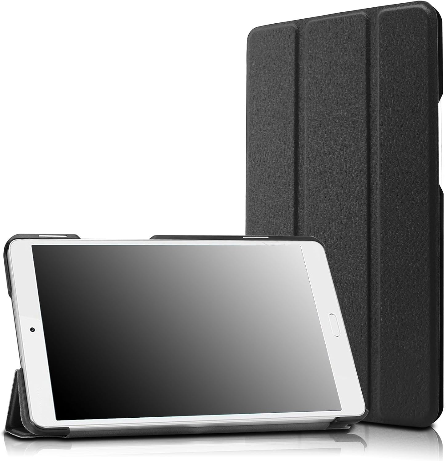 INFILAND Huawei MediaPad M3 8.4 Case, Tri-Fold Ultra Slim Stand Smart Case Cover for Huawei MediaPad M3 8.0 Octa Core 8.4" Android Tablet, Black