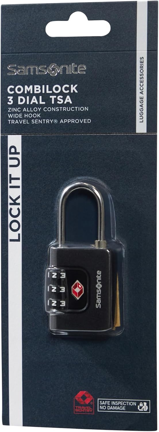 Samsonite - 3 Dial TSA Combination Lock, Black, standard size, TA REVOLUTION