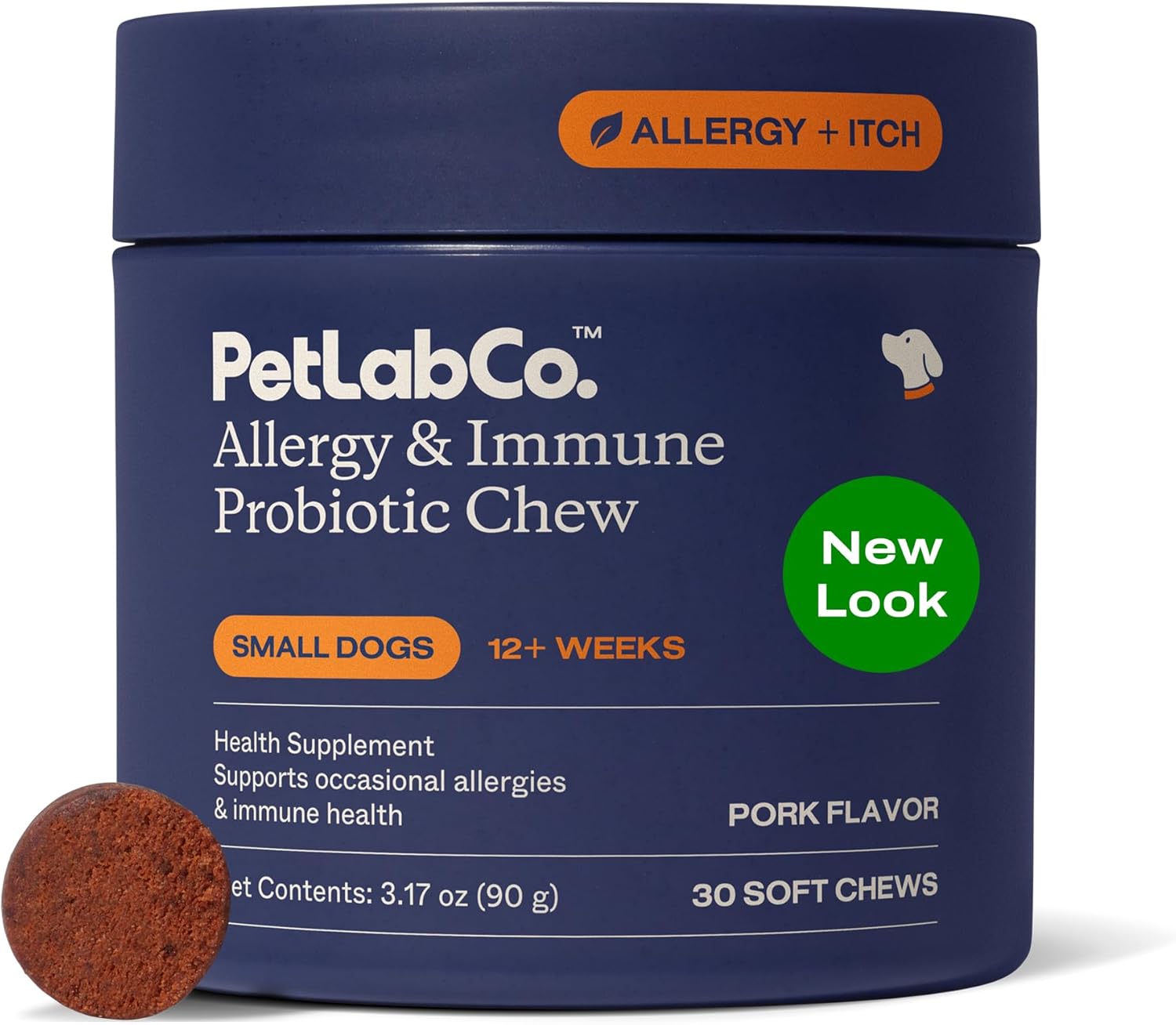 PetLab Co. Allergy & Immune Daily Probiotics for Dogs. Supports Yeast Production, Seasonal Allergies, Intermittent Itchiness, Gut & Digestive Health – 30 Chews for Small Dogs – Packaging May Vary