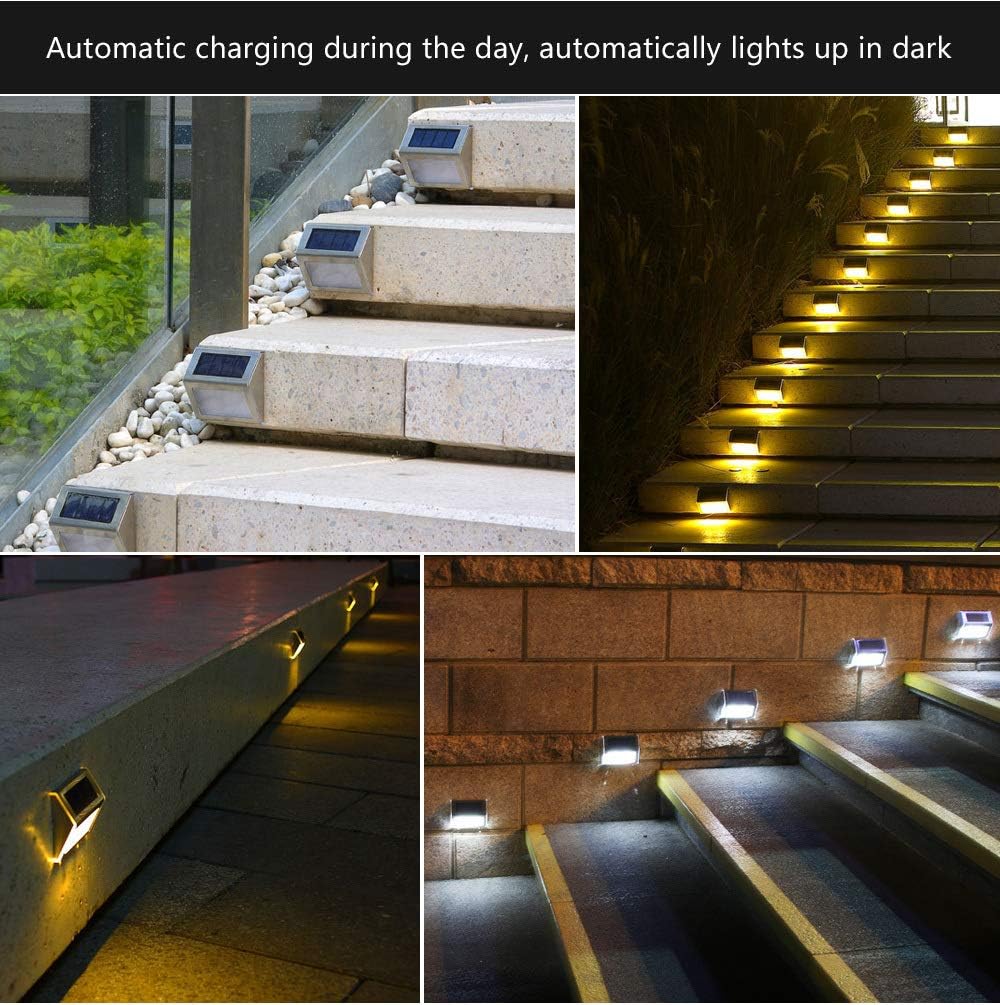 TOP оƒƒERS Outdoor Solar Fence Step Lights Warm White Solar Powered 3 Led Waterproof Lighting for Deck Stairs Pathway Yard Patio Walkway Garden Wall (Warm White 12PCS) Flаѕh Dеаlѕ - 40% оƒƒ Outdoor Solar Fence Step Lights Warm White Solar Powered 3 Led Waterproof Lighting for Deck Stairs Pathway Yard Patio Walkway Garden Wall (Warm White 12PCS)