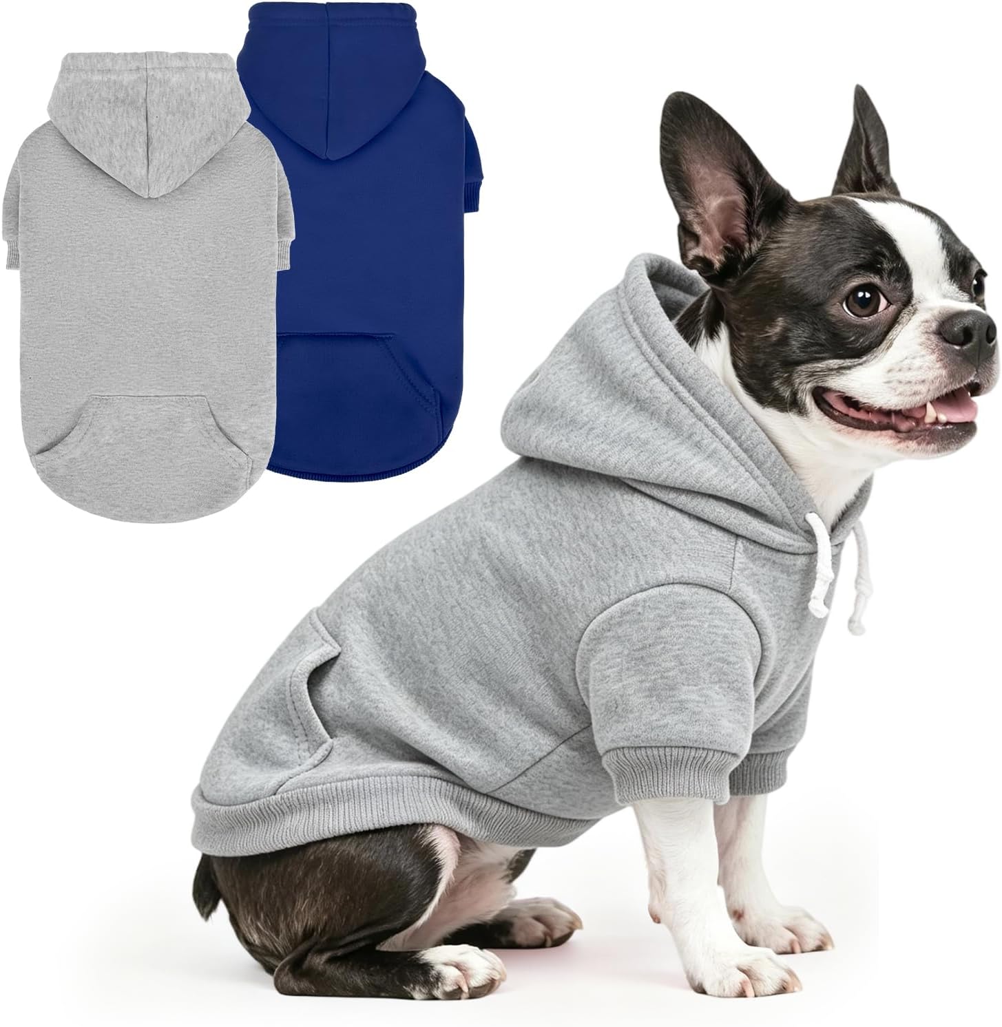 SCENEREAL 2 Pack Dog Hoodie Sweater for Small Medium Dogs Boys Girls