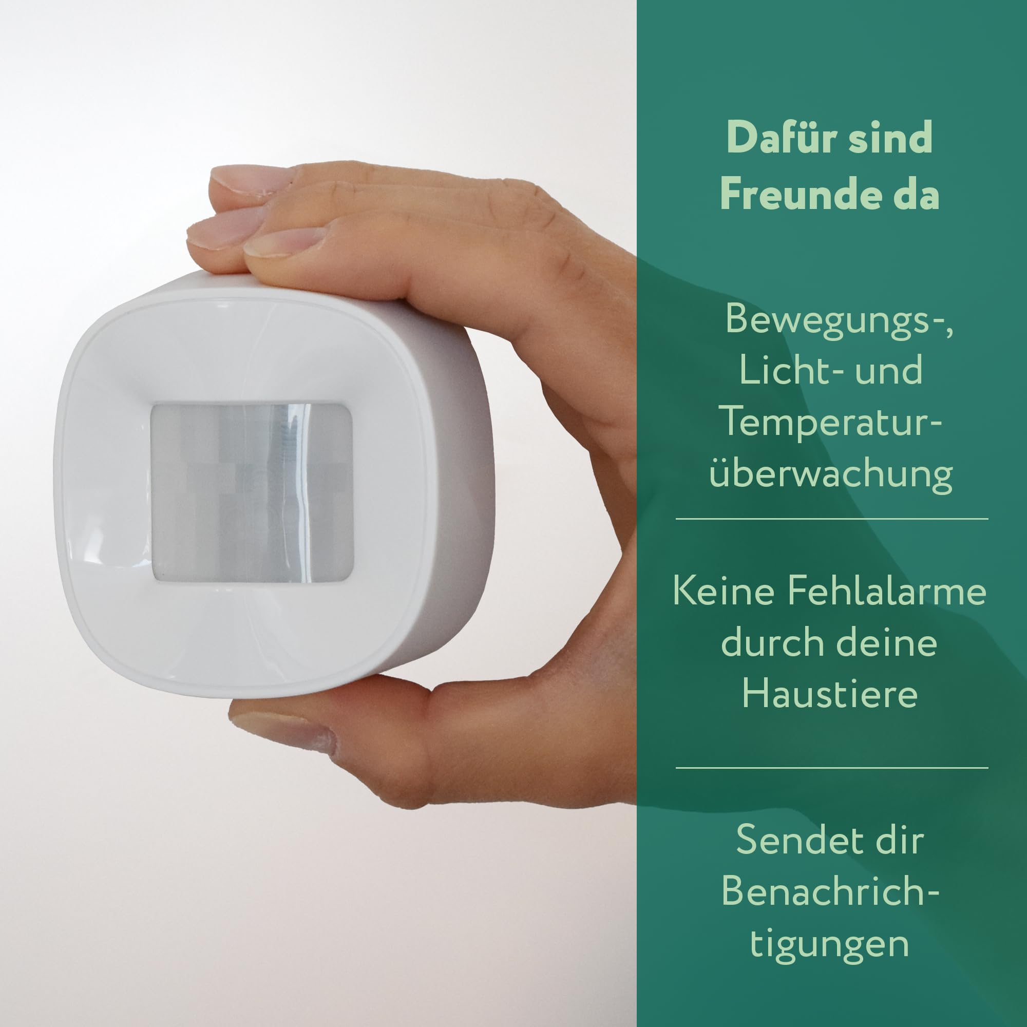 Frient Motion Sensor 2 Pet - Zigbee Bewegungsmelder mit Tierimmunität | 3-in-1 Smart Home Sensor für Licht, Temperatur & Bewegung - Tierimmun - Kompatibel mit Homey & SmartThings Hub