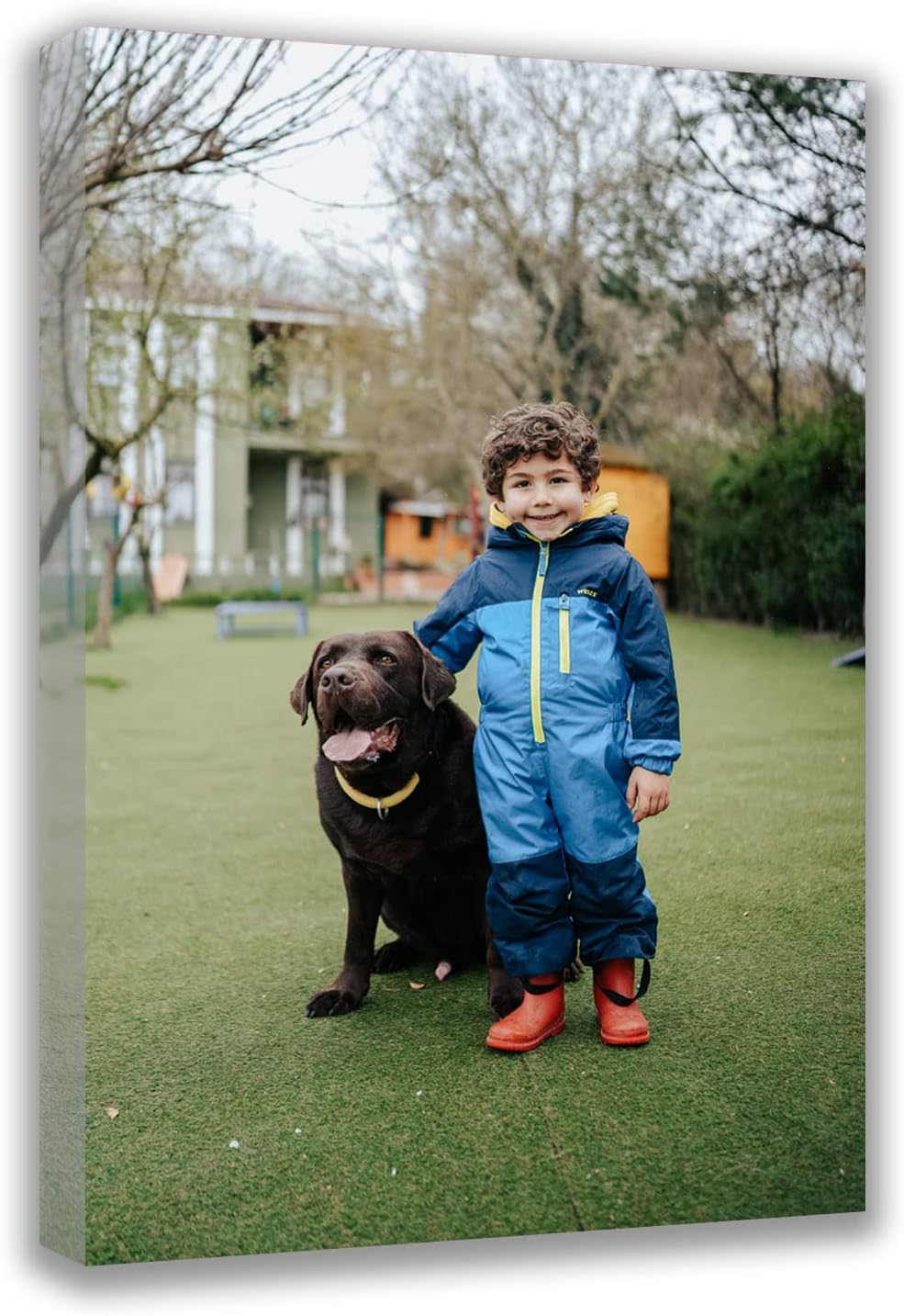 Canvas Prints with Your Photos (10'' x 12'', Framed Canvas) Customized Framed Wall Art Personalized Canvas Pictures for Pet/Family Gifts for Mom/Men/Women