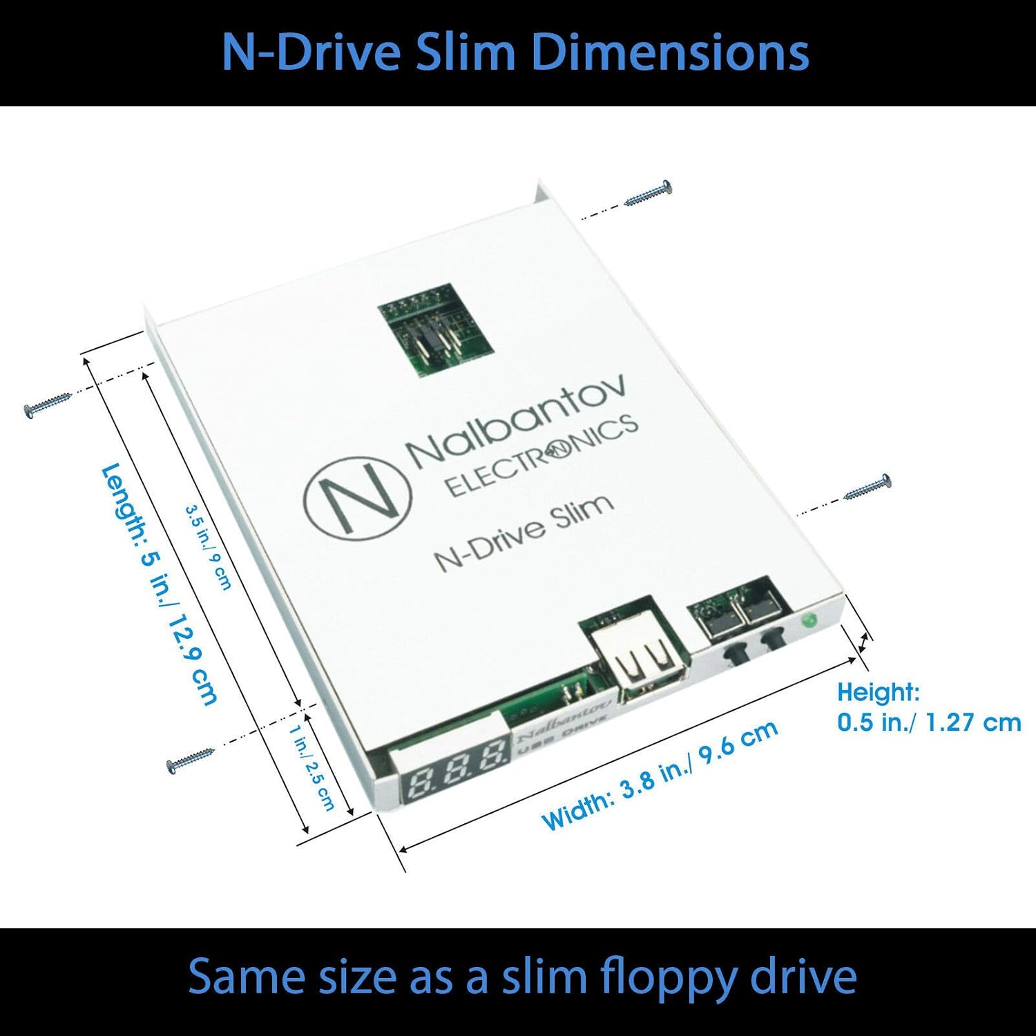 Floppy Disk USB Emulator N-Drive Industrial Slim for Brother BE-0901E-AC and BE‐1201B‐AC