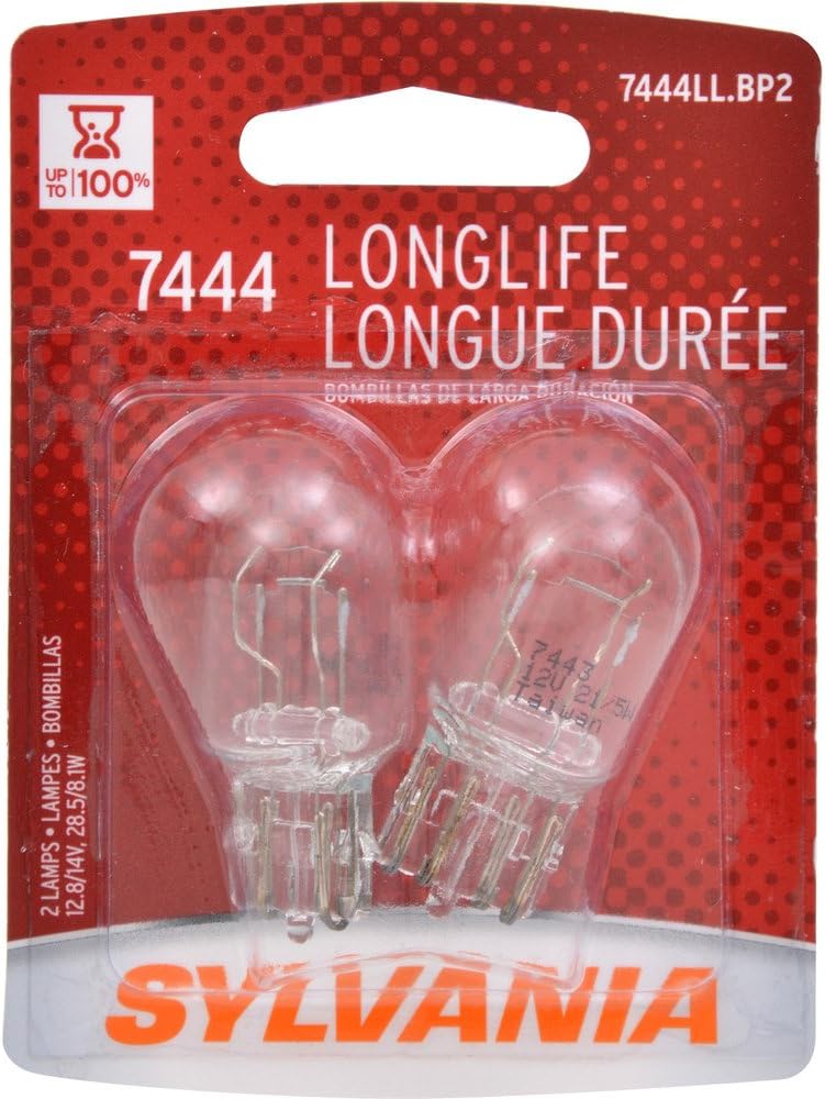 Sylvania 7444LL Long Life Brake Light Bulbs (Pair) Automotive