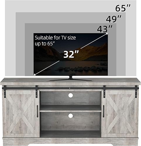 Miniatura 8 de Gabinete de almacenamiento para sala de estar/soporte de TV/Centro de entretenimiento, 59 pulgadas, marrón