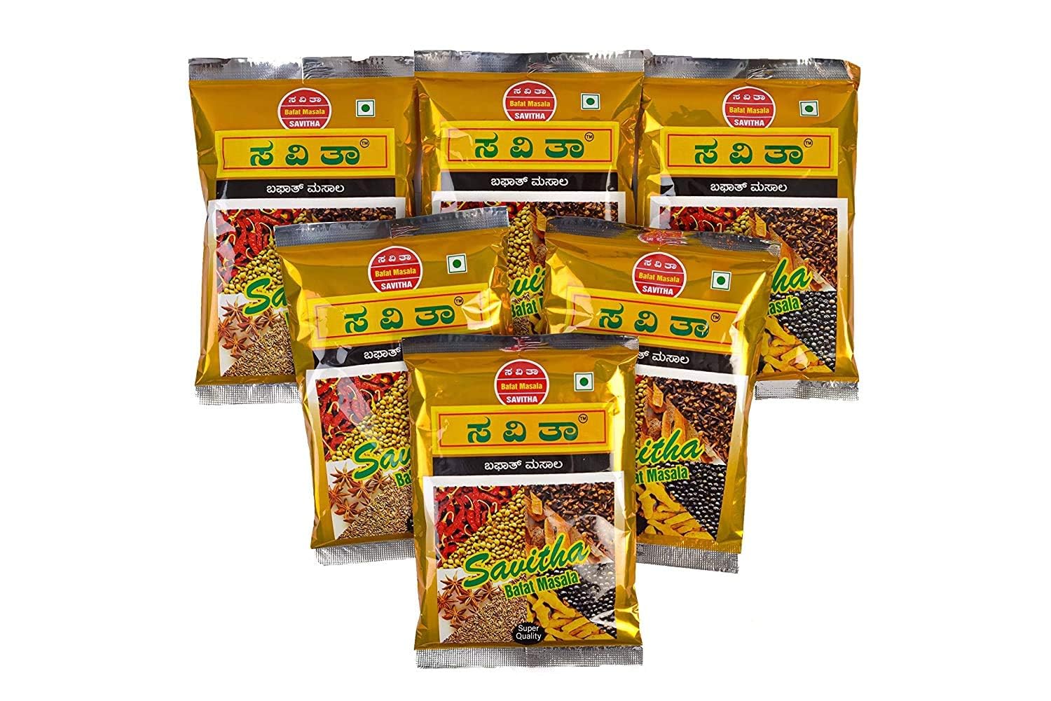 Savitha Bafat Masala 100gms - Pack of 6 | Authentic Spice Blend for Rich, Flavorful Dishes | Perfect for Traditional Indian Recipes | Quality Ingredients & Freshness Guaranteed