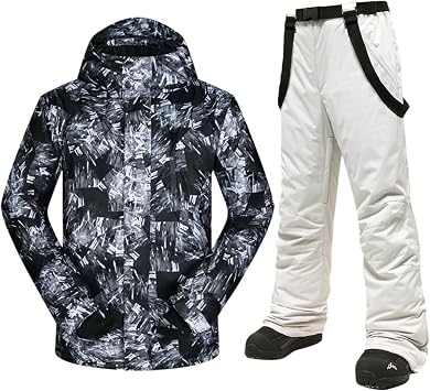 YEEFINE Mens Ski Suits Two Pieces Waterproof Ski Jacket and Pants Set Snowsuits Winter Outdoor Snow Snowboard Coat