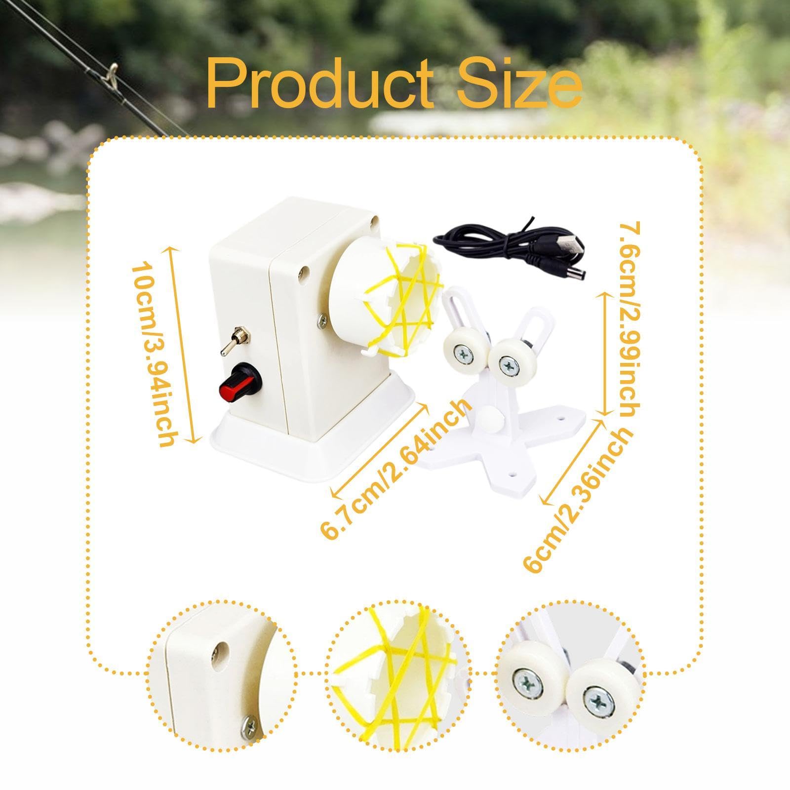 Oshhni Machine d'enroulement de Canne à pêche, Support époxy pour séchage époxy, Accessoires Portables, Peinture, kit de réparation de Canne à pêche