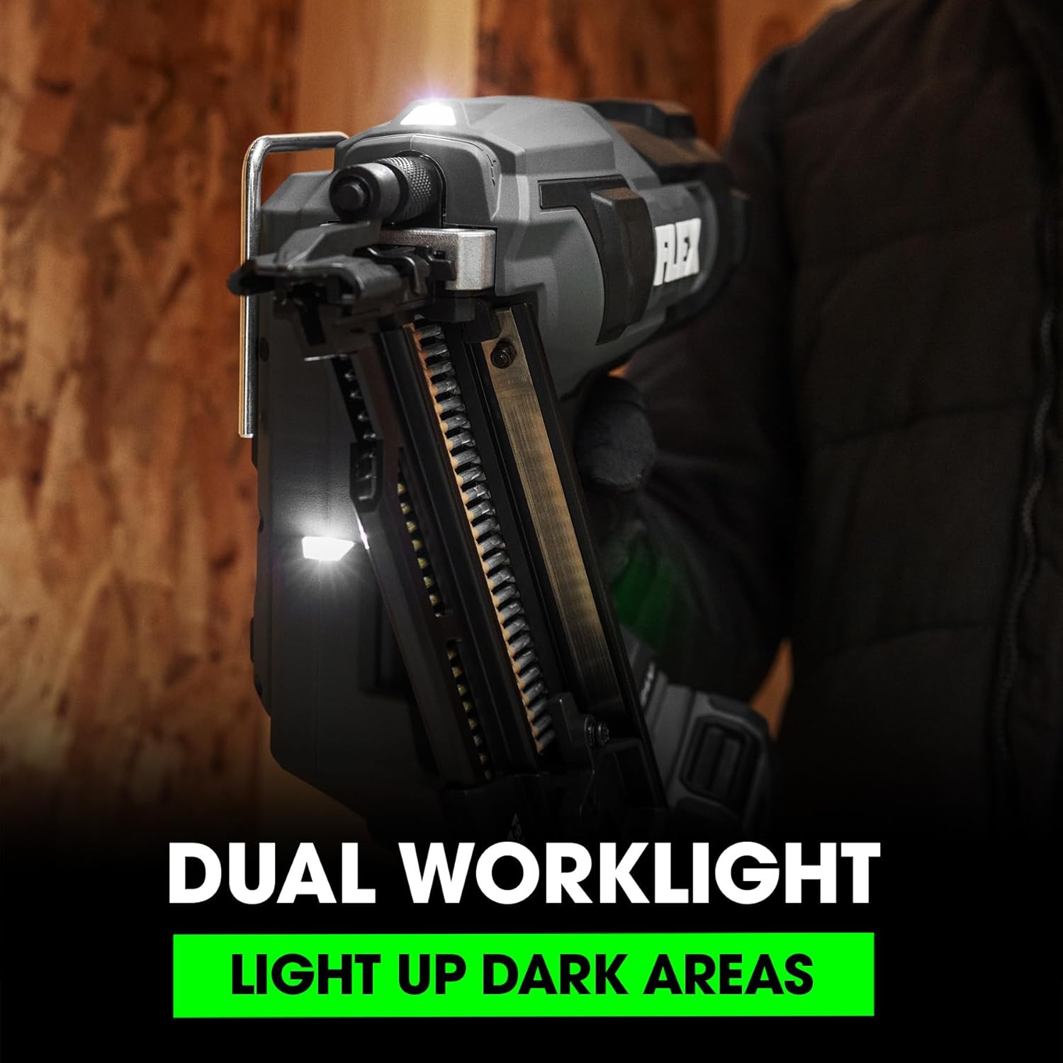 FLEX 24V 21° Framing Nailer Kit with 5.0Ah Lithium Battery and 160W Fast Charger - FX4351A-1C