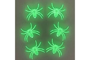6Pcs Glow in The Dark Giant Spider Decorations for Halloween
