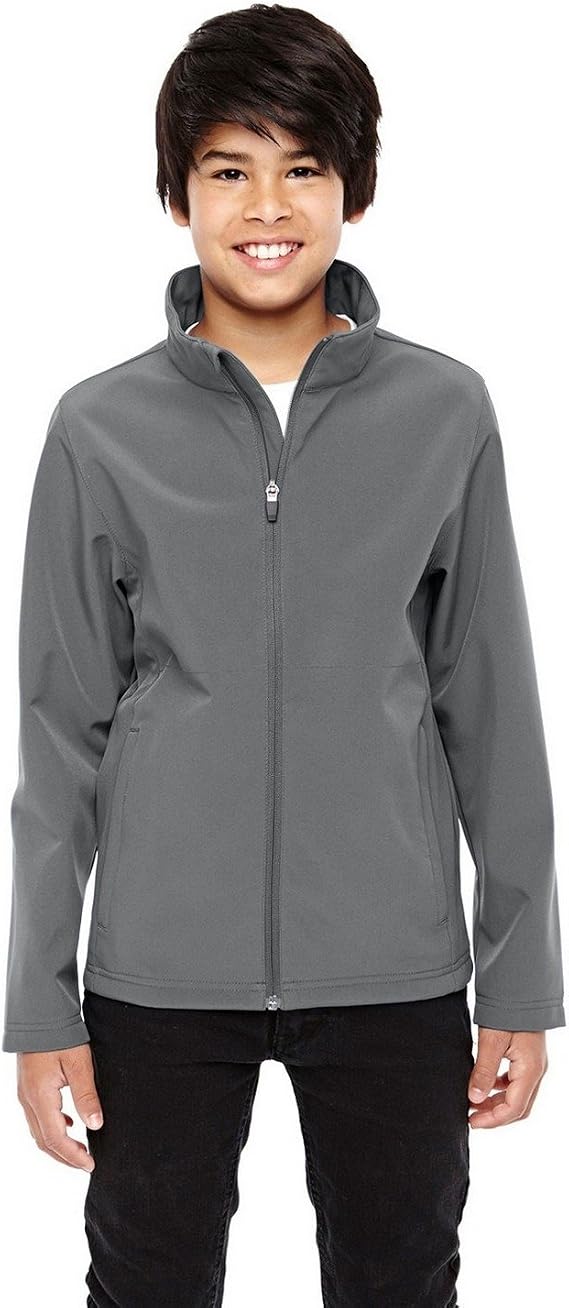 Team 365 TT80Y Youth Leader Soft Shell Jacket Sport Graphite Medium