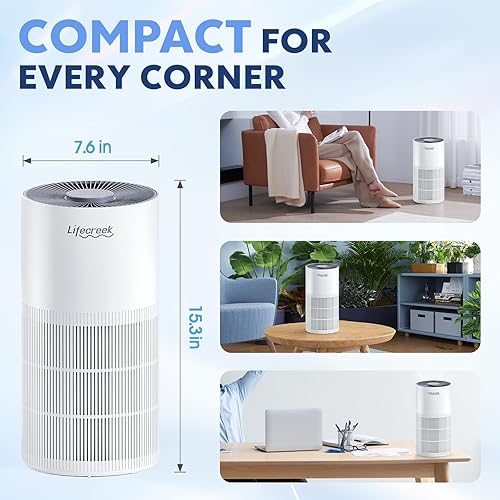 Miniatura 6 de Purificadores de aire para el hogar de hasta 1084 pies cuadrados, purificadores de aire para habitaciones grandes con control WiFi inteligente,