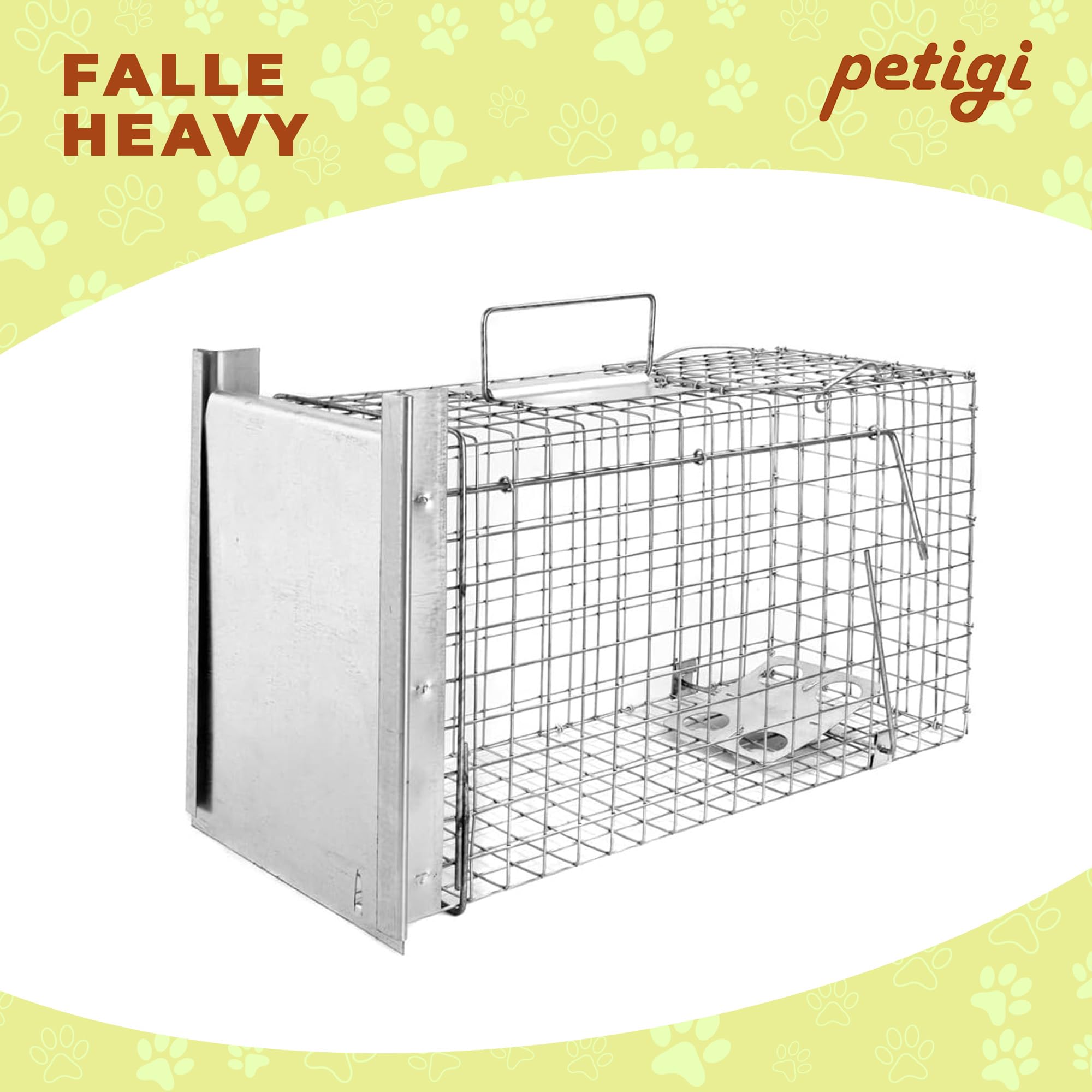 Petigi Animales Humane Trampa Jaula Captura Ratones Ratas Conejos Topos Martas Castores Tejones, Dimensiones/Modelo:Trampa Animales pequeños 7 (50 x 20 x 27 cm)