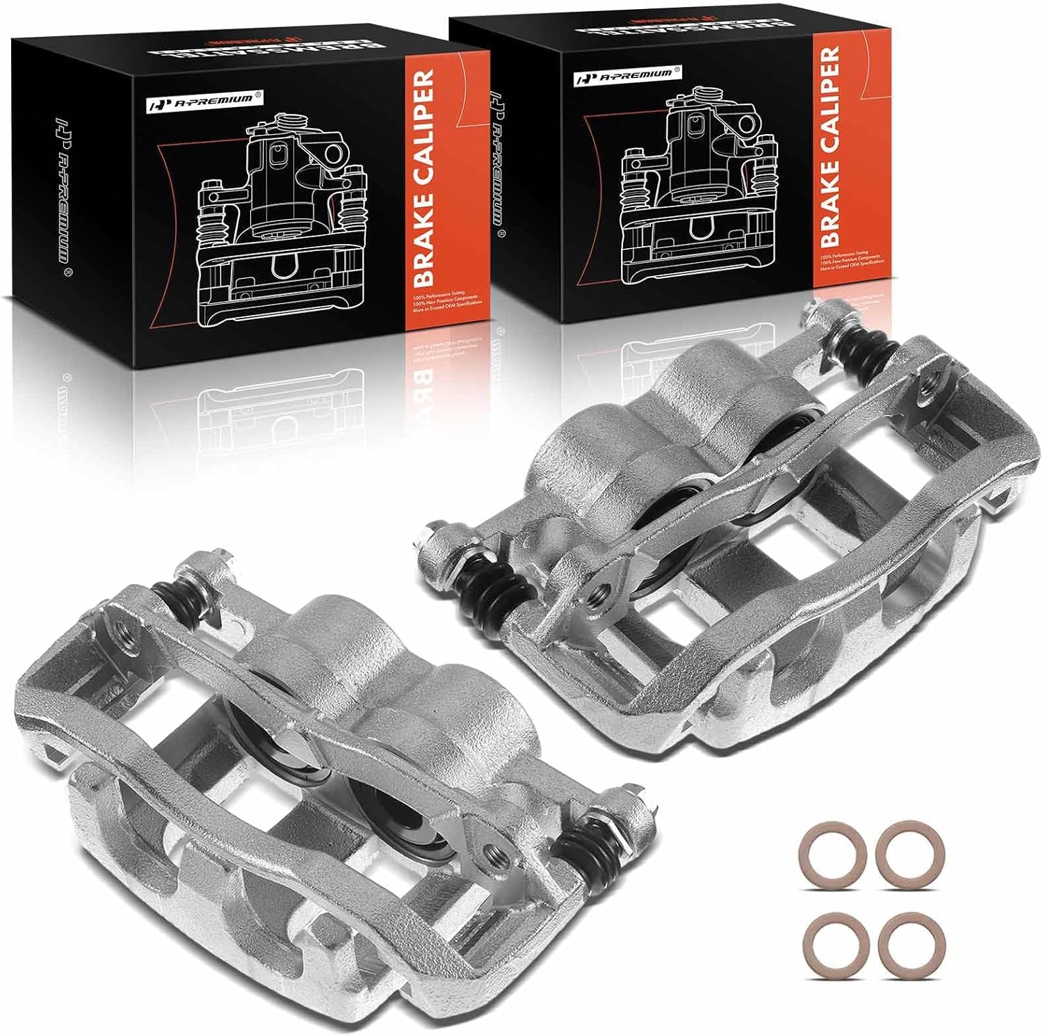 A-Premium Disc Brake Caliper Assembly with Bracket Compatible with Select Ford and Mercury Models - Explorer/Mountaineer 2006-2010, Explorer Sport Trac 07-10, 4.0L/4.6L - Front Driver and Passenger