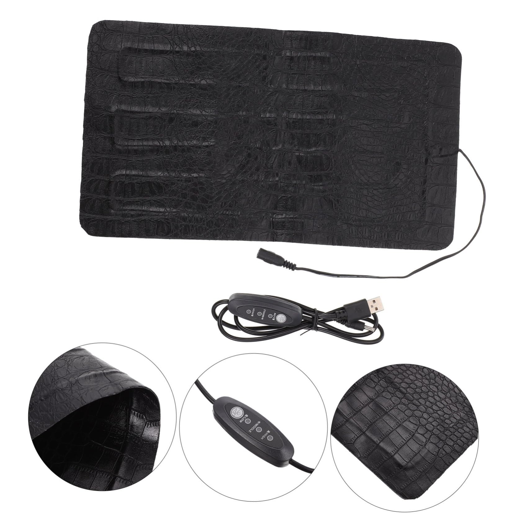 Toyvian Tappetino Riscaldante Leggero e Compatto per Rettili e Animali Domestici, Regolabile a 3 Livelli, in Effetto 33x18 Cm per Terrari e Uso Outdoor