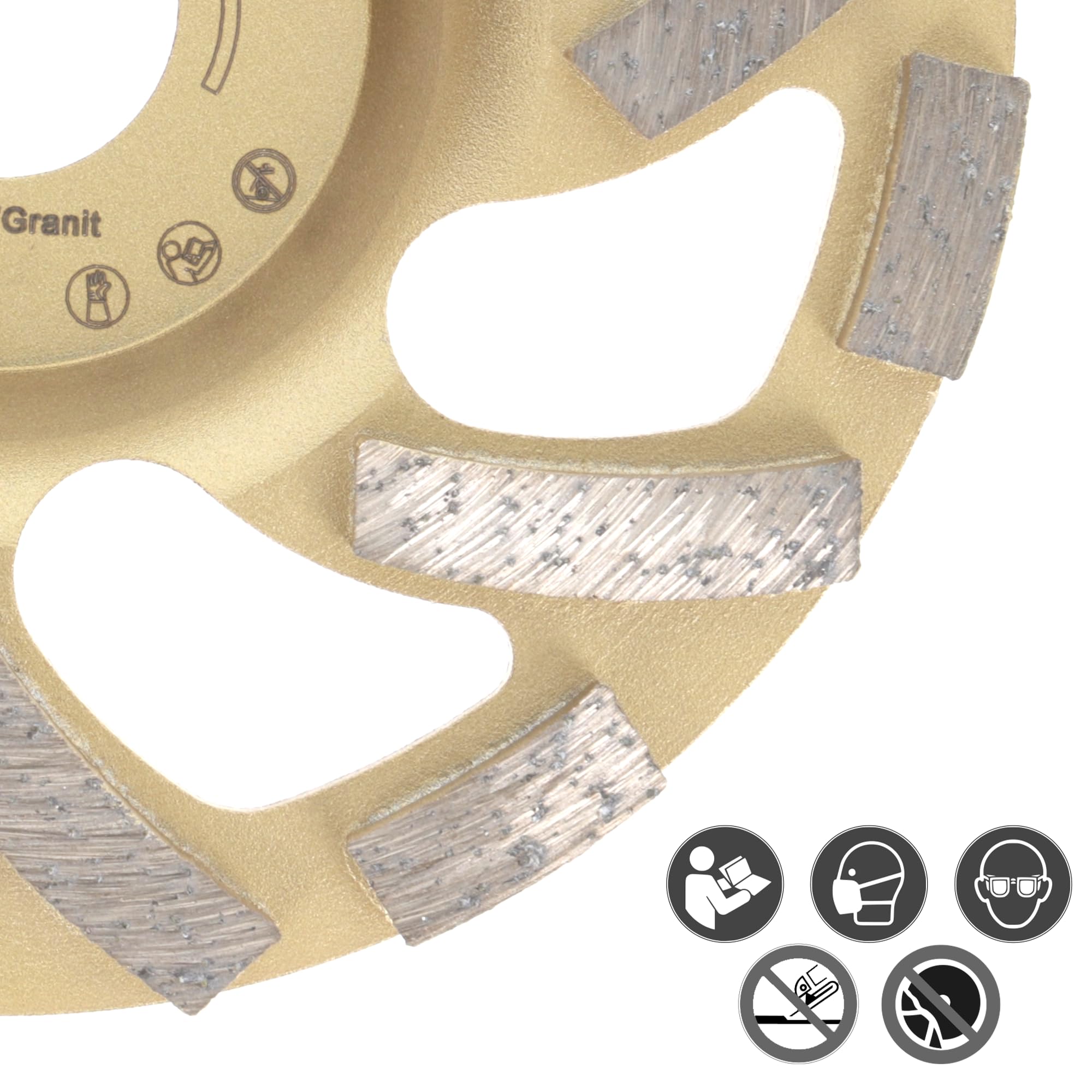 PRODIAMANT ST81 Turbo diamentowa tarcza szlifierska Ø 125 mm x 22,23 mm, do betonu i kamienia naturalnego, profesjonalna jakość, do szlifierek kątowych