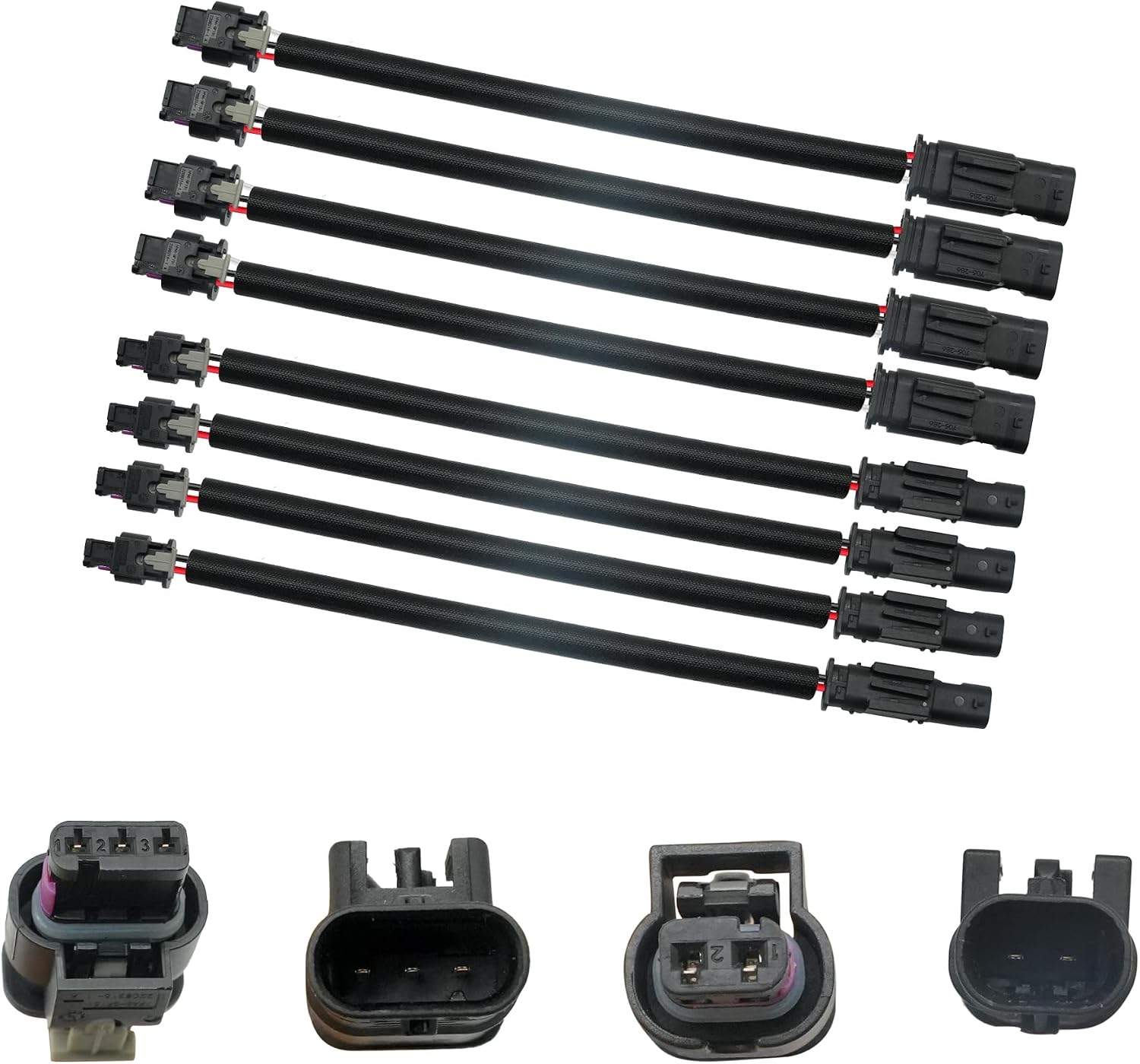 3PIN & 2PIN Harness Extension Kit 8PCS Camshaft Position Sensor Connector Plug Wiring Harness Compatible with Mercedes Benz 4.7L M278 Engine Vehicles 2011-2020 Replace A2761560790 A2769051000