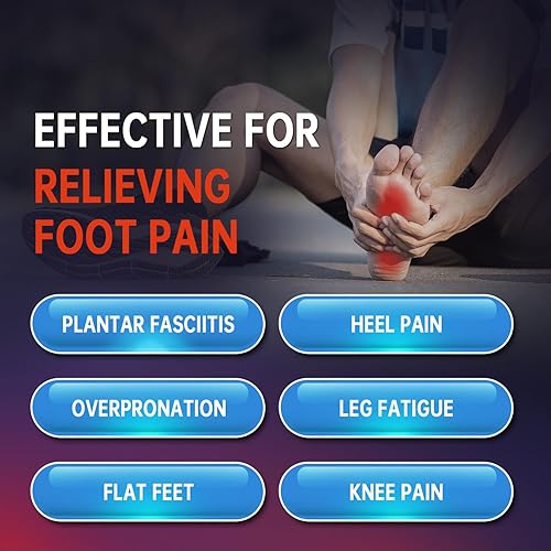 Miniatura 4 de PCSsole Work Comfort - Plantillas ortopédicas de más de 220 libras, insertos de soporte de arco alto con absorción de golpes, alivio del dolor de