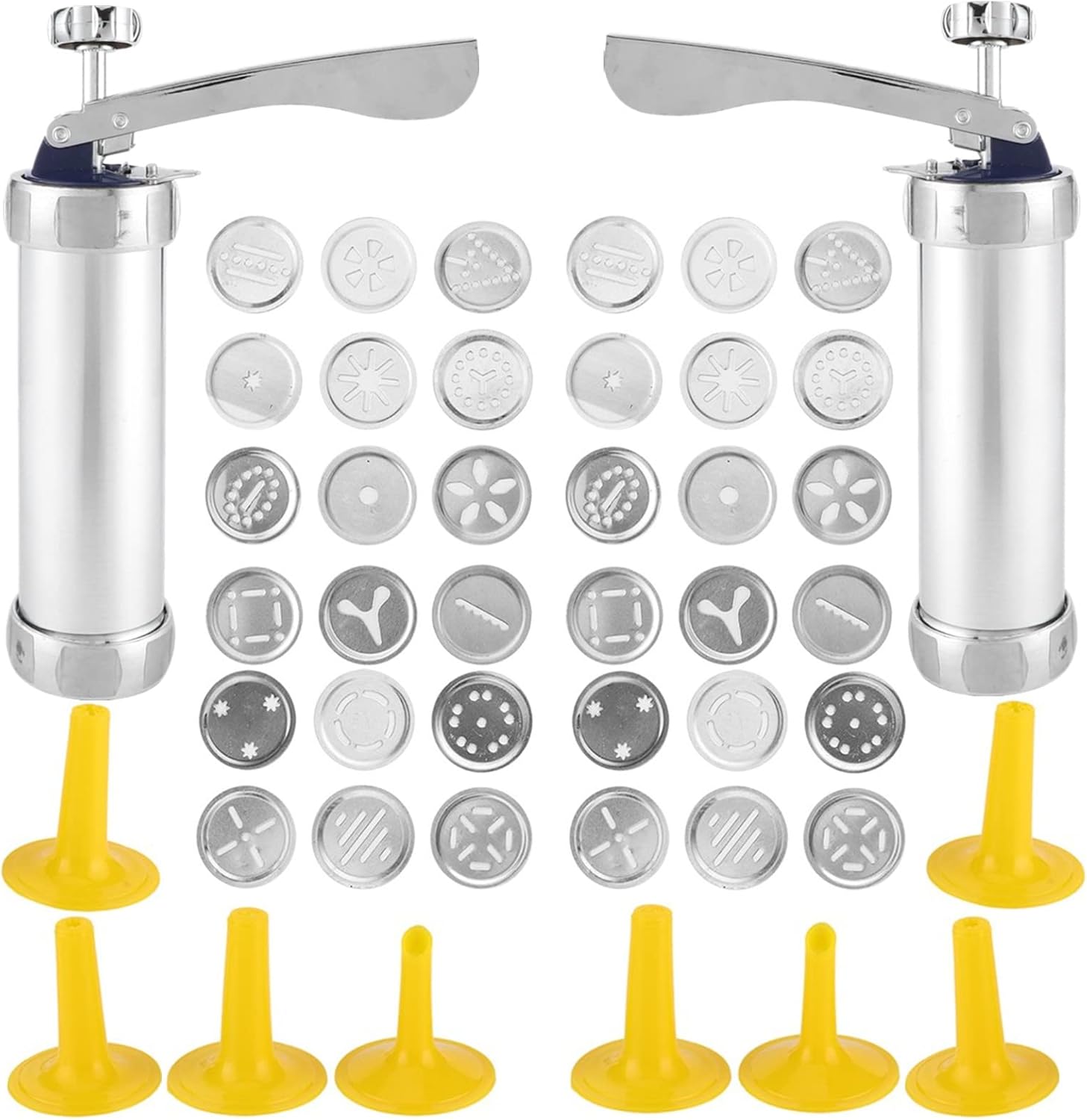 2 x Cookies Press Maker Kit, 25 pcs/set Biscuit Press with Replaceable Discs Molds