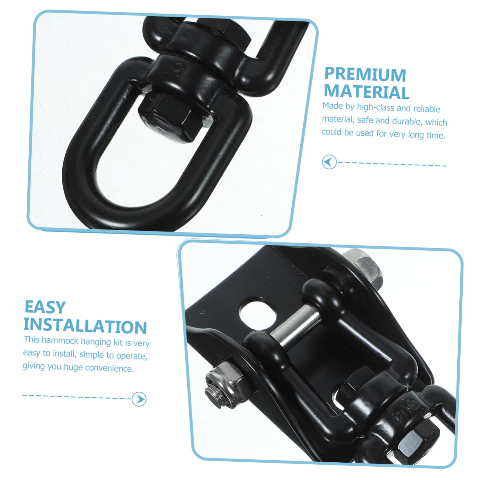 SUPVOX 1set Accessori Per Appendere Amache e Altro Ganci Rotanti Acciaio Inossidabile Moschettoni Resistenti Per Sospensione Facile Di Amache Sedie e Lampade Installazione Rapida e