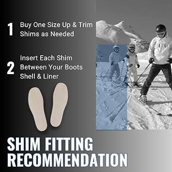 Boxum Ski Boot Shims 1/8 Inch Thick Polyester Inserts - Volume Reducer