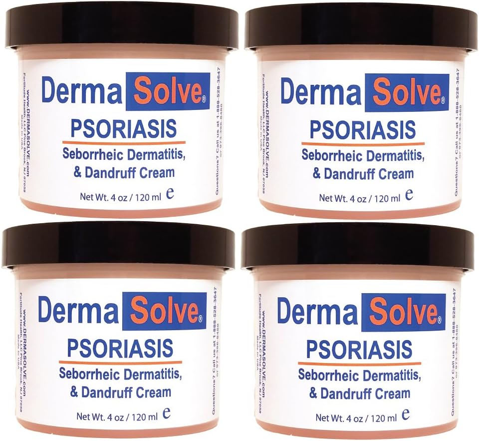 Extra Strength Psoriasis Cream (2 Pack) - Seborrheic Dermatitis & Dandruff Lotion - Advanced Moisturizing Relief Formulated to Treat Itchy Flakey Inflamed Skin and Prevent Future Flares - 4.0 oz ea.