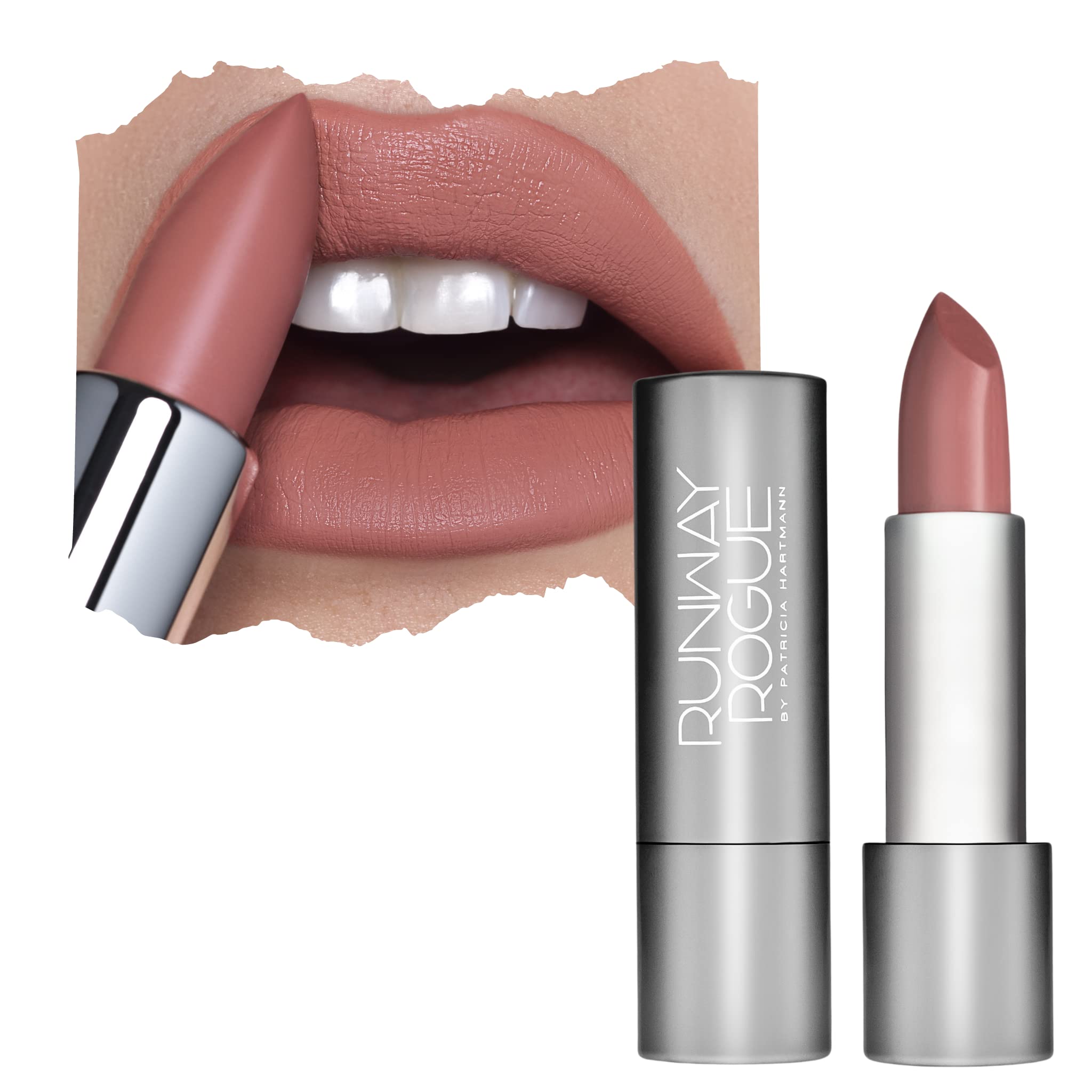 90s Vibe Lipstick, Moisturizing Matte Nude-Rose Lipstick, ‘Booked Out’