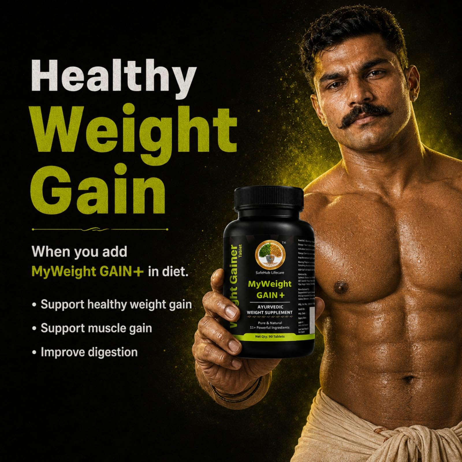 MyWeight GAIN+ Weight Gainer Tablets, Men & Women, 90ct — Amazon image 4