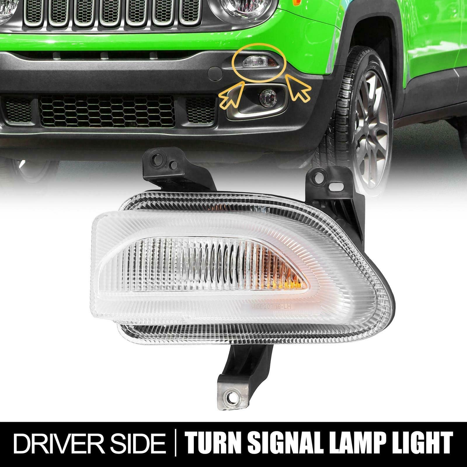 50OFF! Turn Signal Lamp フロントコーナーターンシグナル駐車灯ランプ20152018レネゲードのペア Front