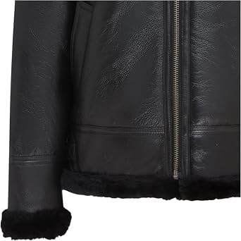 Mens B3 Aviator Shearling Bomber Jacket Real Sheepskin Leather Flying Pilot Coat, WWII Vintage Aviation Style