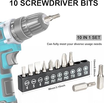 13 Pcs Flexible Drill Bit Extension Set 105° Right Angle Drill Attachment | 11.8 inch Bendable Flexible Drill Bit Extension,90° Right Angle Screwdriver and 10Pcs Screwdriver Bit Set