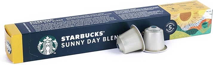 STARBUCKS Sunny Day Blend Coffee Pods (10 Capsules) | Light Roast | Nespresso Compatible Pods | Single Serve