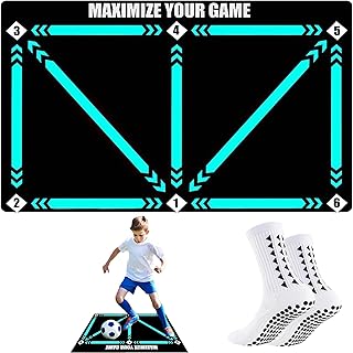 Football Training Mat - Soccer Mastery Skills XL Mat 90x60cm - Develop Confidence, Skills & Discipline | Compatible with Mobile APP | Birthday Football Gift for Boys, Kids, Him & Girls
