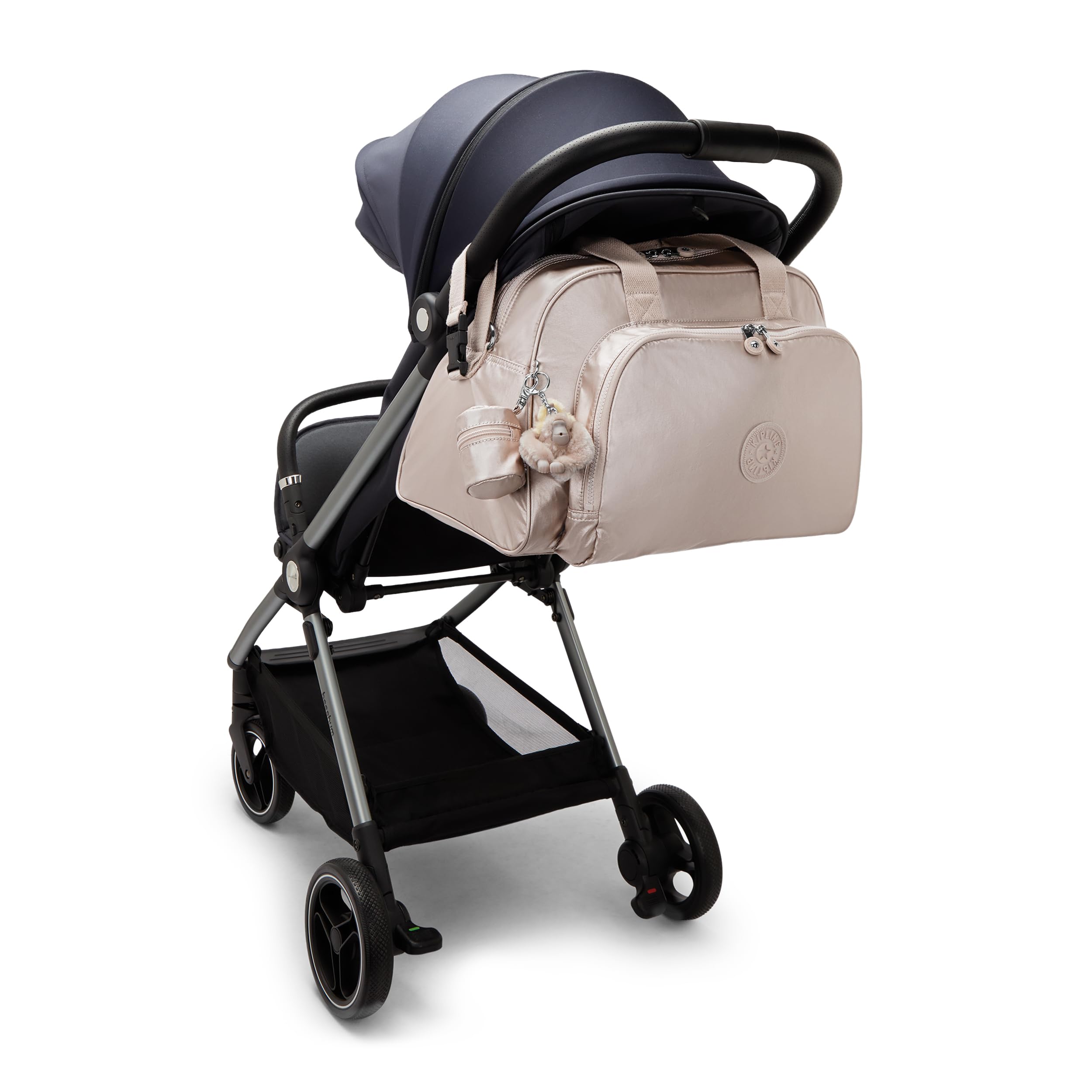 Kipling Camama Sac à Langer, Sac à Langer Léger avec Compartiments Multiples, Bandoulière Réglable & Matelas à Langer, Sac de Voyage Bébé Quotidien Pratique - Tiny Metal Glow