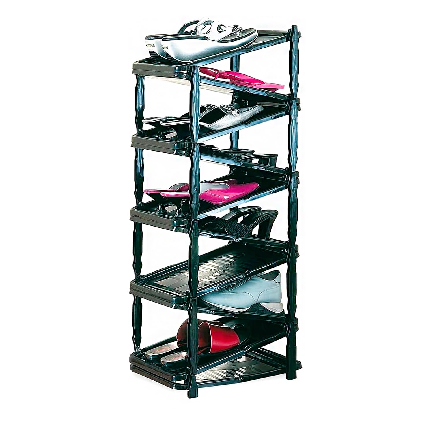 Organizzatore Scarpe 4 Pezzi - Portascarpe Antiscivolo A Doppio Strato, Grigio, Salvaspazio Per Armadio - Foto 9