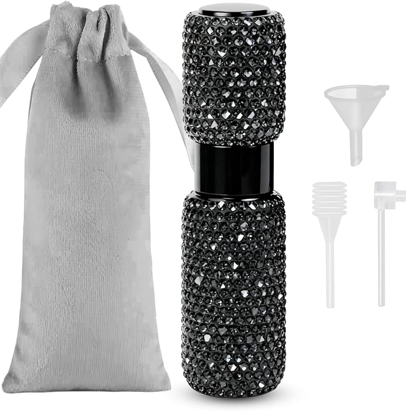 Frasco Atomizador Recarregável para Perfume Shyshining 8 mL Preto, Modelo S108-2