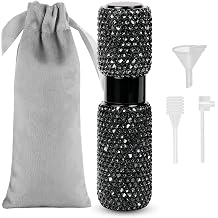 Portable 8ML Perfume Travel Refillable Bottle, Travel Size Perfume Refill Atomizer Bottle,Mini Spray Bottle Empty for RefillBlack 1PC