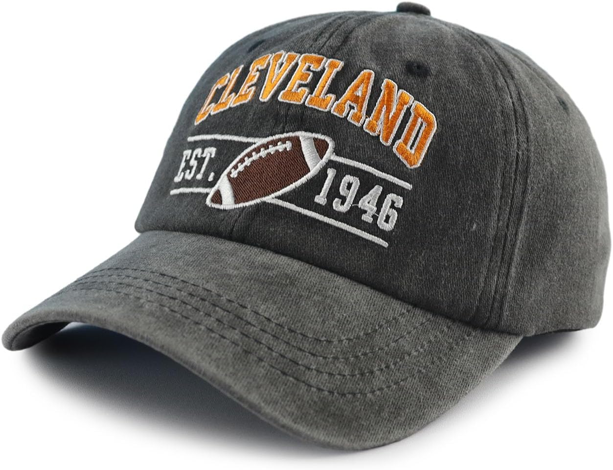 Embroidered City Football Hat for Men Women, Adjustable Unisex Cotton Fans Baseball Cap - Image 2