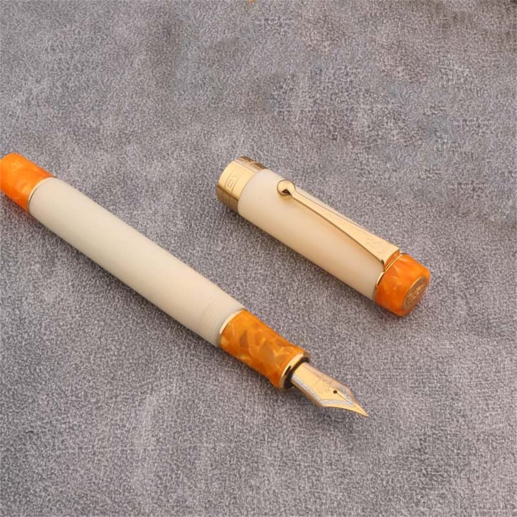 Penna stilografica, bianca, classica, rotante, per scuola, studenti, ufficio, cancelleria