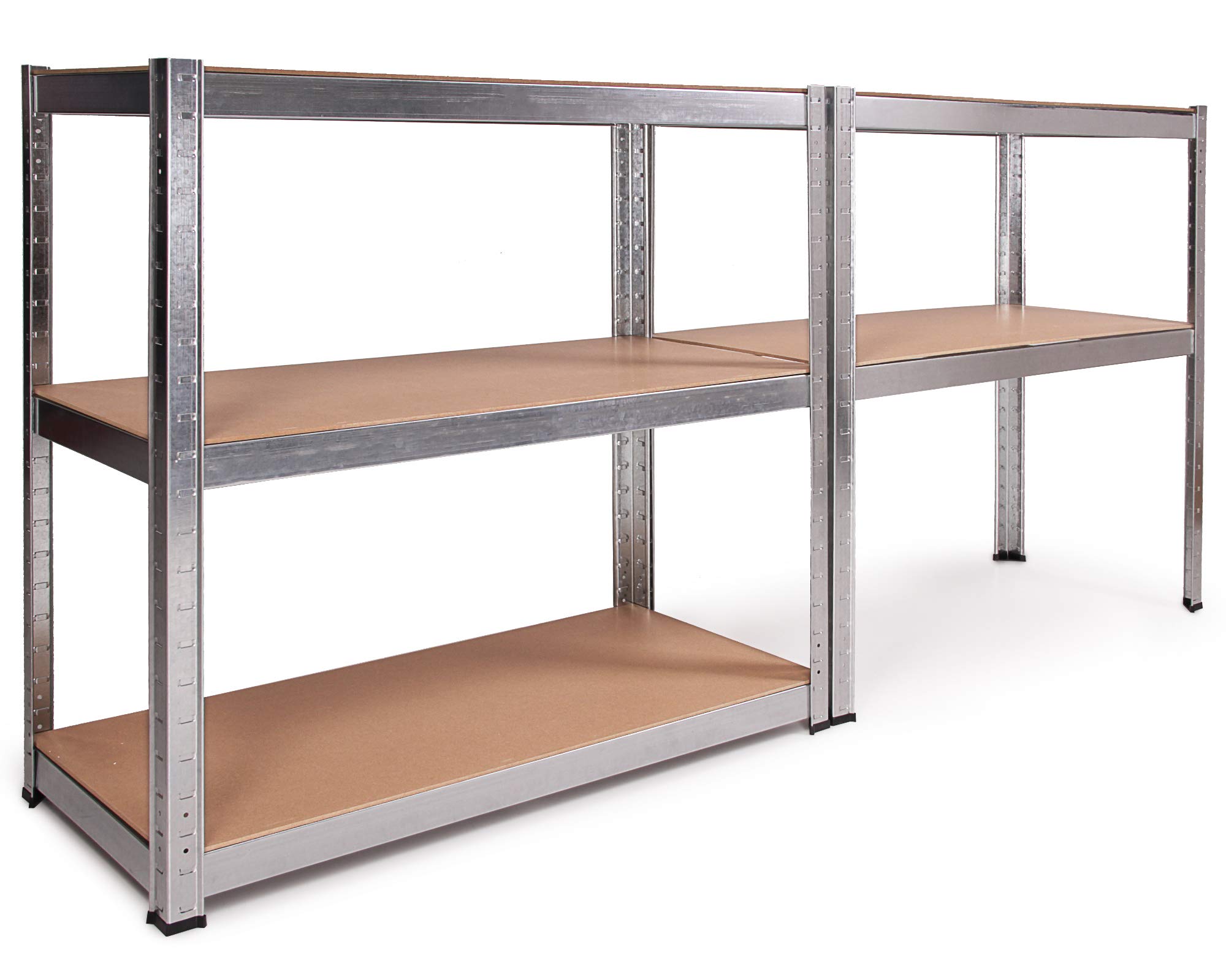 Ondis24 Scaffalatura in metallo Basti, scaffalatura per magazzini, cantine, colore argento, con 5 ripiani regolabili in altezza, scaffale da officina, funzionale per carichi pesanti (2, 70 x 30 x 148)
