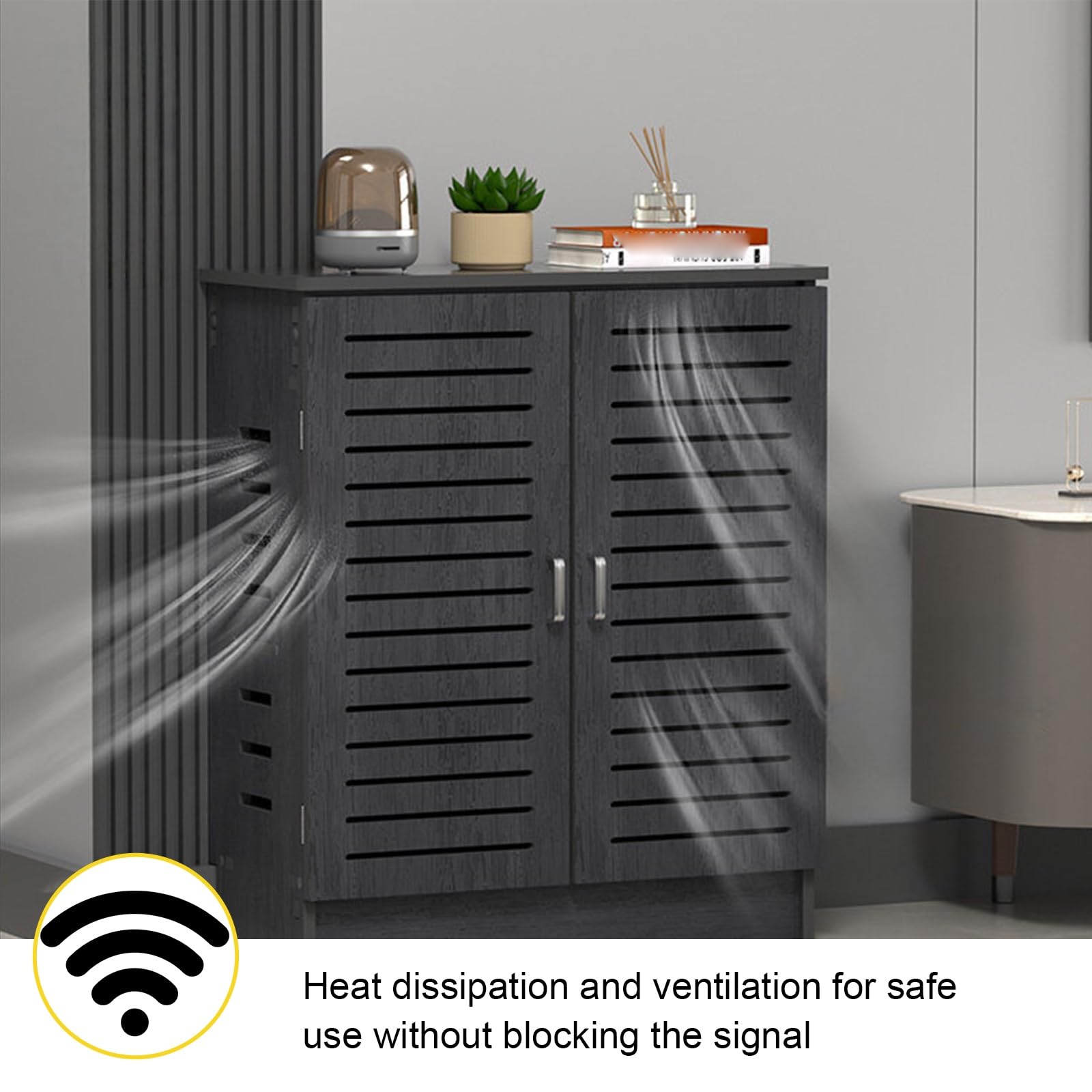 WiFi Router Cabinet Floor Stand PVC Organizer z wentylacją do zestawu do gry Top Box Game Console Storage Home Office Dekoracyjny uchwyt elektroniczny Mocna podstawa
