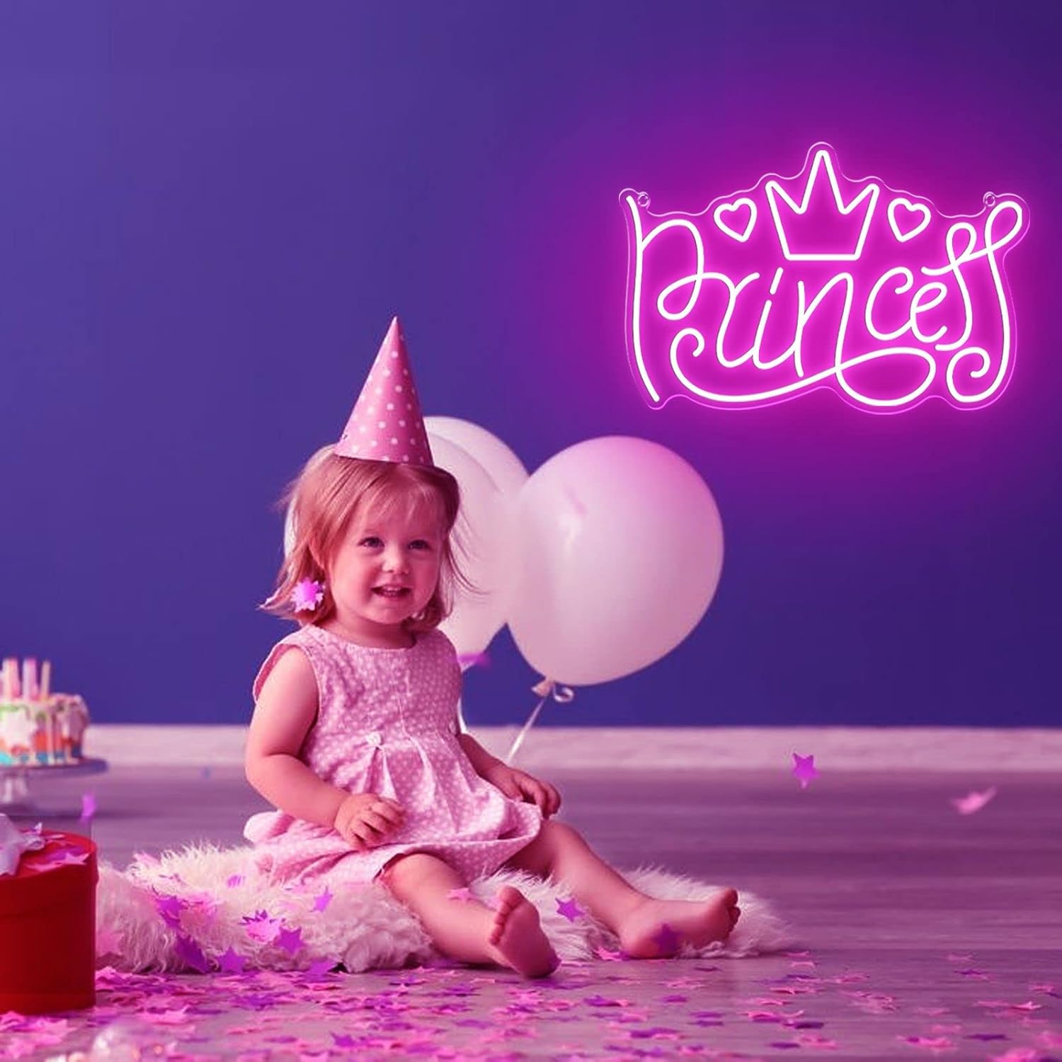 Princess Neon Signs for Wall Decor, Large LED Lights Sign Unique Art Ornaments with Switch, Chirstmas Birthday Party Decoration, Gift for Girl Boys. - Image 2