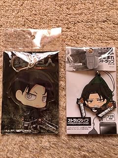 進撃の巨人 グッズセット フィギュア ラバスト ラバーストラップ アクリル キーホルダー マスコット リヴァイ つままれストラップ