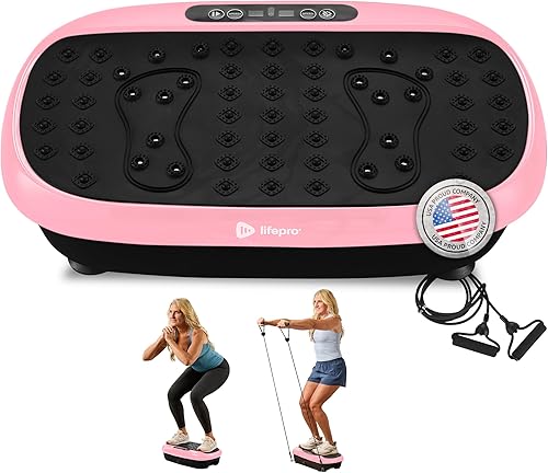 Miniatura 18 de Lifepro Vibration Plate Exercise Machine with Magnetic Acupoints - Full Body Vibration Platform for Beginners and Recovery - Ideal Lymphatic Negro
