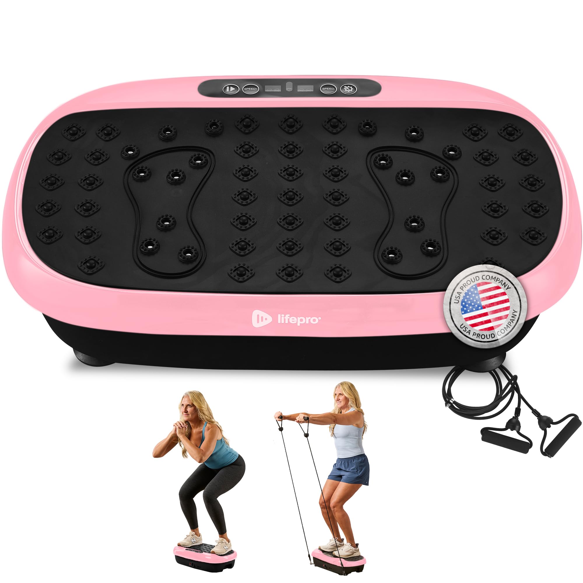 Lifepro HexaPlate Lite Compact Vibration Plate with Magnetic Acupoints