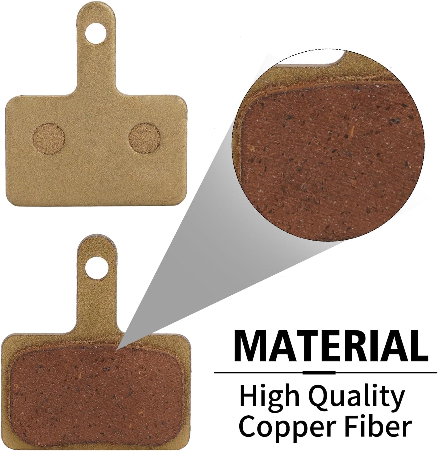 Front/Rear E-Bike Brake Pads, Semi-Metalic Bike Pad for Ridstar Q20 MINI / H20 / Q20 Lite Electric Bike, Accessories for Ridstar