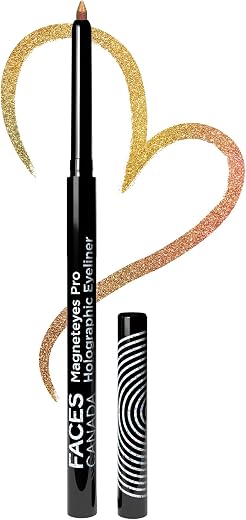 FACES CANADA Magneteyes Pro Holographic Eyeliner - Earthy Wonder 04, 0.25g | Multichrome/Duochrome Eyeliner | Metallic &amp; S...